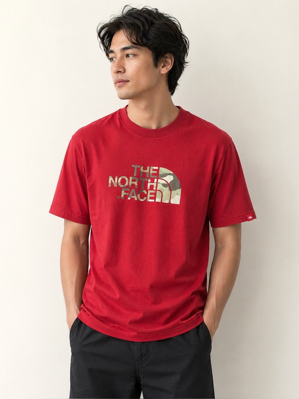 The North Face Brick Red Short Sleeve Tee Classic Crew Neck